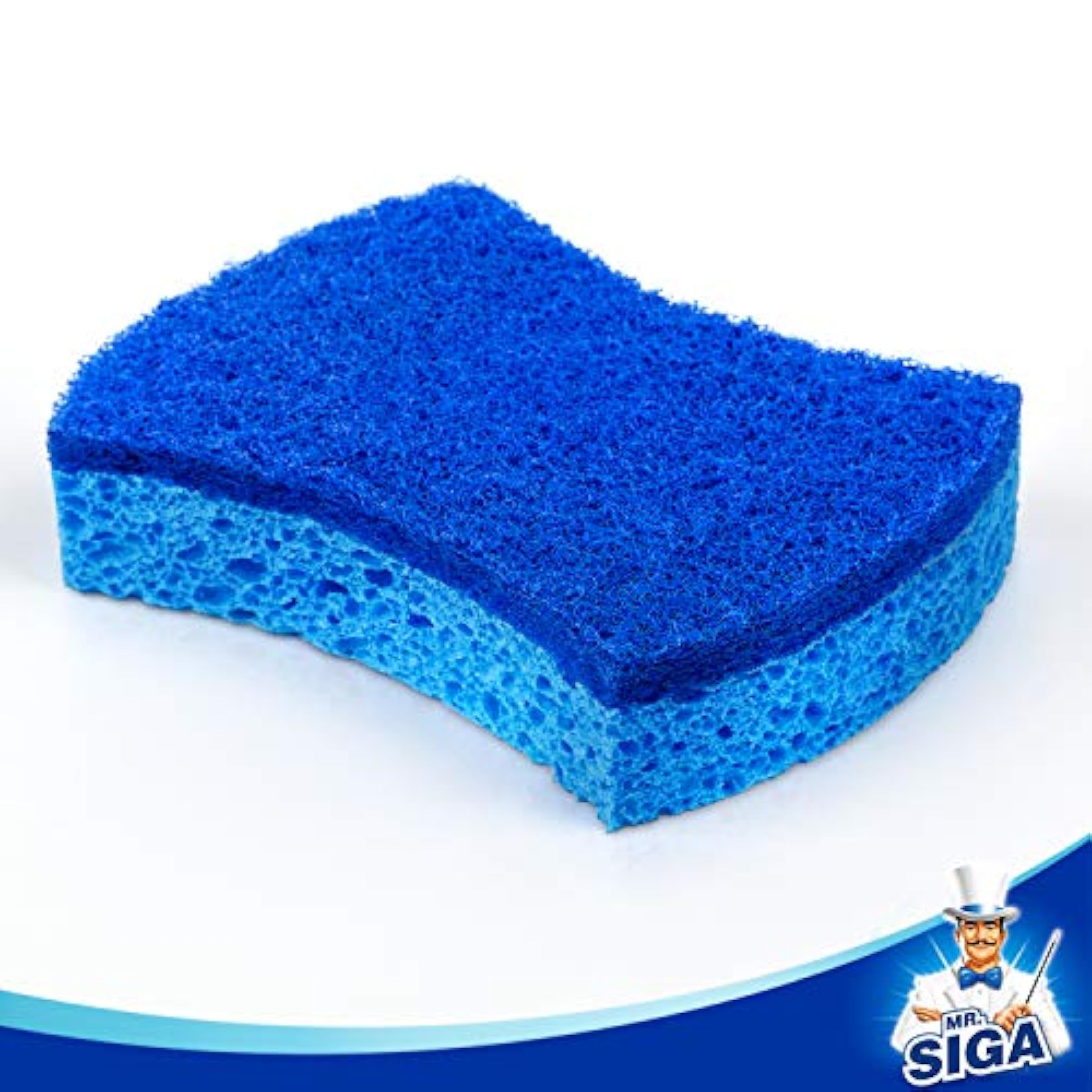 MRSIGA NonScratch Cellulose Scrub Sponge, DualSided