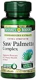 Nature's Bounty Extra Strength Saw Palmetto Complex, 120 Softgels