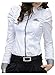URBANFIND Women's Plaid Patched Slim Button T Shirts US Size L White
