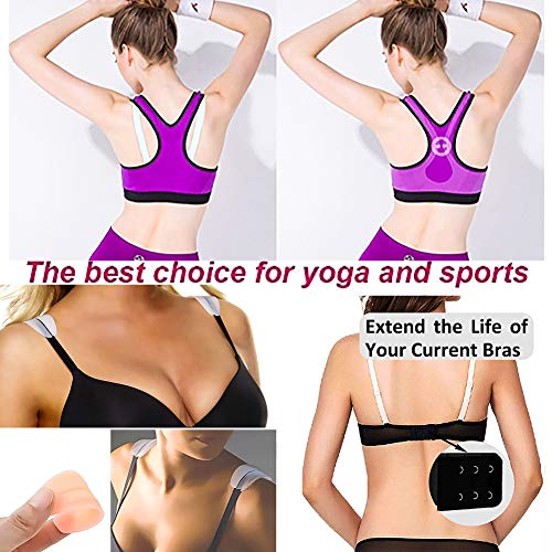 Women's Bra Strap Clips Set - 3 Pairs Silicone Bra Strap Cushions Holder | Non-Slip Shoulder Protectors Pads, 3Pcs Bra Hook Strap Bra Extender, 9Pcs Bra Strap Clips - Thumbnail 6