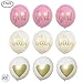 Baby Shower Decorations; Decoration Set; 9-Piece Pink, White, and Gold Balloon and