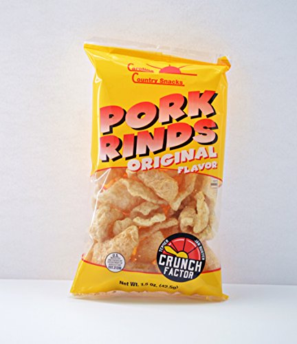 Fried Pork Rinds Plain 6 bags (1.5oz)
