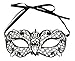 Luxurious Venetian Masquerade Filigree Mask - Malleable Laser-cut Metal With Rhinestones - Regal/Royalty Series Filigree Pattern 2 - For Masquerade Ball, Mardi Gras, Halloween Costume Party, New Year's Party, Carnivals and Festivals