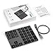 VOAMOKO New USB Type-C Wireless Bluetooth 34 Numeric Keypad with USB Hub for MacBook Pro, Air, iPad, Windows Surface, Android - External Number Pad for Laptop Tablets USB-C - Extended Battery Life