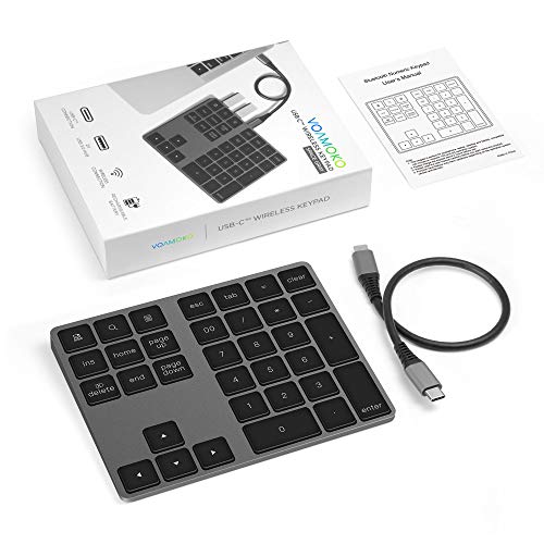 New USB TypeC Wireless Bluetooth 34 Numeric Keypad with USB Hub for