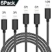 WUXIAN iPhone Charger Lightning Cable 5-PACK [3/3/6/6/10 ft] Nylon Braided 8 pin Charging Cables for iPhone 8/X/8P/7/7 Plus/6/6 Plus/6s/6s Plus/5/5s/5c/SE and more-Black&White