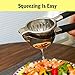Jumbo Lemon Squeezer - Durable Heavy Duty Stainless Steel Citrus Juicer - Extra Wide 3.44 Inch Bowl Makes Juicing Oranges, Big Lemons & Limes Easy - Larger Than Most Other Hand Presses - Easy To Clean