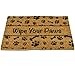 NINAMAR Door Mat Wipe Your Paws Natural Coir – 29.5 x 17.5 inch