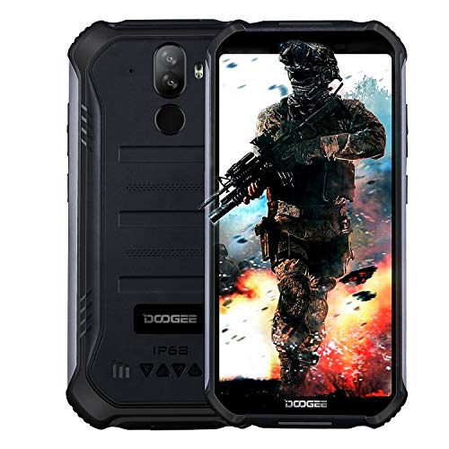 DOOGEE S40 4G Dual Sim Free Rugged Smartphone, Android 9.0 Mobile Phones Unlocked IP68/IP69K Waterproof, 4650mAh 2GB RAM 16GB ROM, 5.5’’ 8MP+5MP Rear Cameras, NFC Fingerprint Face Unlocking, Black