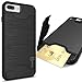 CoverON [SecureCard Series] Fit iPhone 8 Plus Case with Card Holder, iPhone 7 Plus Case, Protective Hybrid Cover with Card Slot and Kickstand Case for Apple iPhone 8 Plus/iPhone 7 Plus - Black