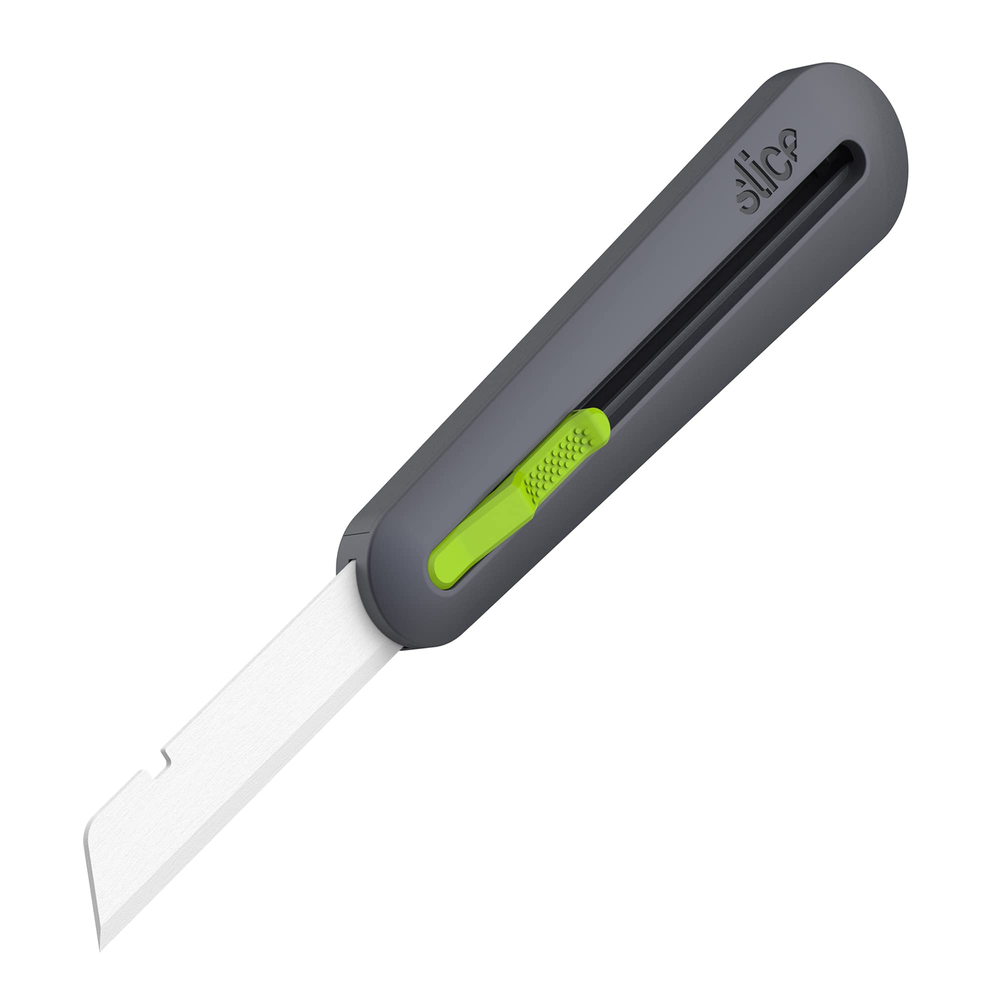 Slice 10560 Auto-Retractable Industrial Knife with a Rounded Blade,(Single) Grey, Green
