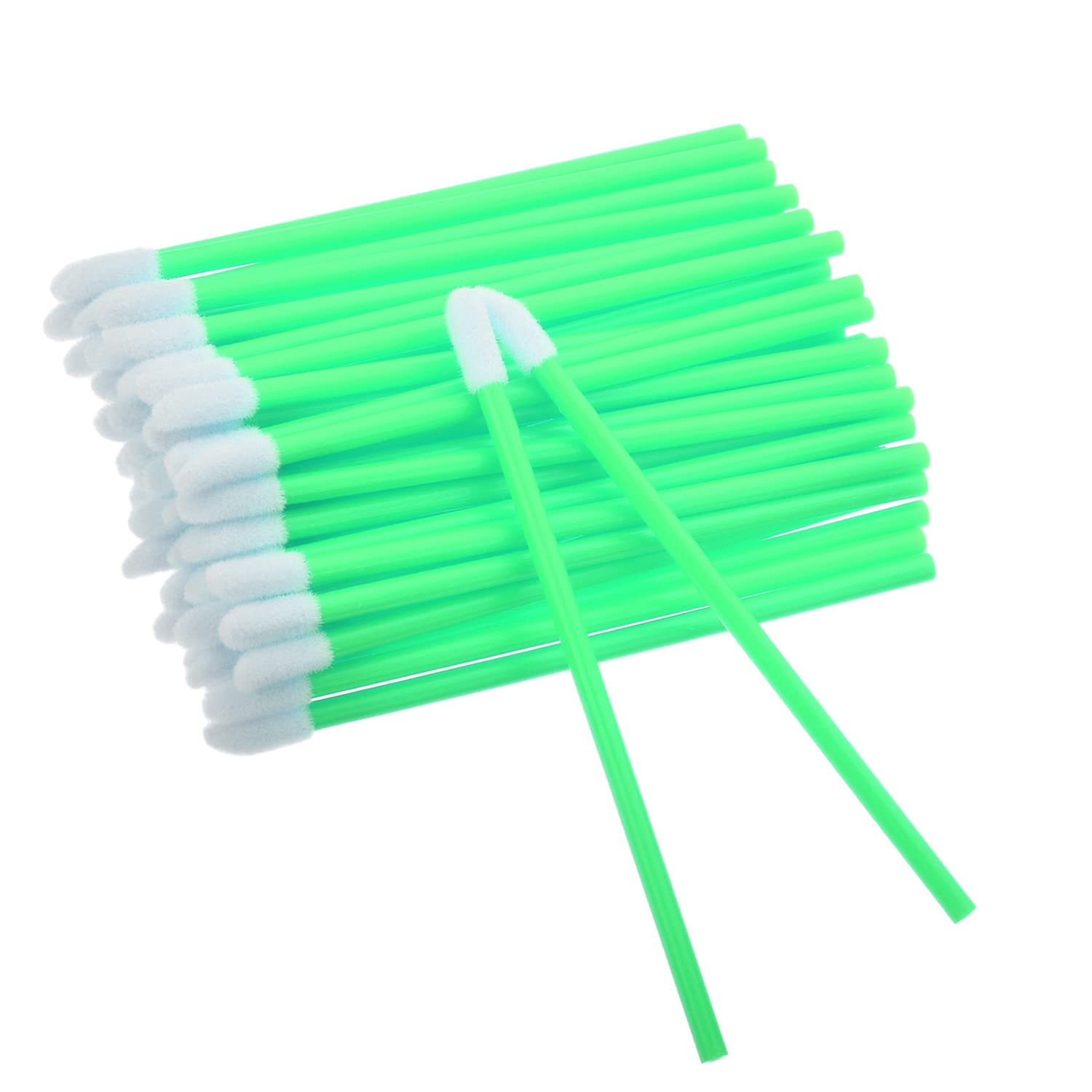 Utoolmart Makeup Disposable Lip Plastic Cement Brush Wands Applicator Lip Gloss Tools Lipstick Applicator Wands Green 50pcs