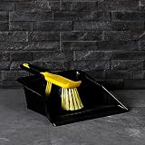 Charles Bentley Bulldozer Dustpan and Brush Set 44x28.5cm Black Yellow view 4