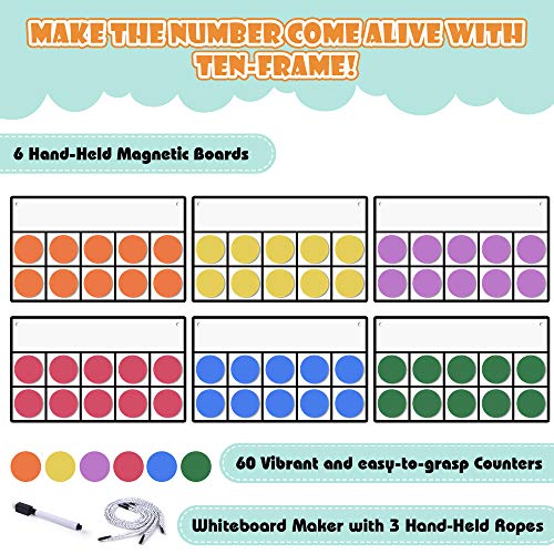 TenFrame Set, 6 Ten Frames and 60 Colorful Math