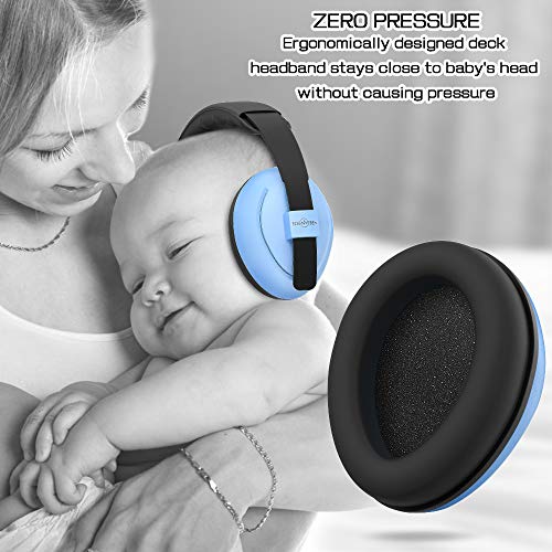 Baby Headphones Baby Ear Protection - Noise Cancelling Headphones for Babies, Toddlers and Infants (Blue)