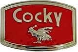 Cocky Belt Buckle, Die Cast Chrome Finish