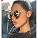Cat Eye Sunglasses, Womens Gold+Rose Gold Lens Large Oversized Cute Glasses