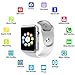 Smart Watch - 321OU Touch Screen Bluetooth Smart Watch Smartwatch Phone Fitness Tracker SIM SD Card Slot Camera Pedometer Compatible iPhone iOS Samsung LG Android Men Women Kids (White)