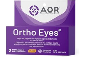 AOR Ortho Eyes 2x5ml - NAC N-Acetyl-Carnosine Eye Drops for Clear Vision, Eye Supplement for Light Sensitivity - Hydrates & R