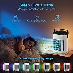 Portable Air Conditioner Cooling Fan, LEAEYFE