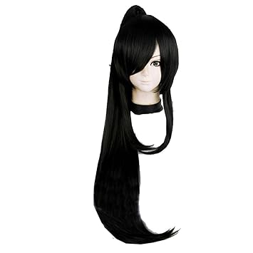 Dayiss Handsome Mens Men Boy Anime Black Wigs Full Long Pony Tail