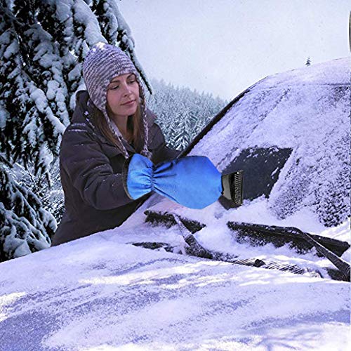 Novelty Magic! Warm Gloves Scraper, Kshion Car Vehicle Durable Winter Snow Ice Brush Defrosting Snow Shovel Removal For Winter (Black) - Thumbnail 3