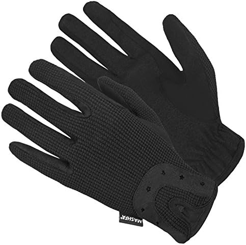 Mashfa Horse Riding Gloves Gents Ladies Children All types Cotton Dublin Track Fabric Shires Gloves Leather Equestrian 1 YEAR WARRANTY Gloves