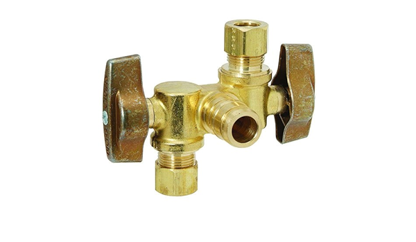 Jaclo 620-4-TB 1/2Ips X 1/2Od Straight Valve Cross 620-4 Tristan Brass 