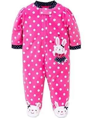 Baby Boy or Baby Girl Warm Footed Fleece Blanket Sleeper Footies