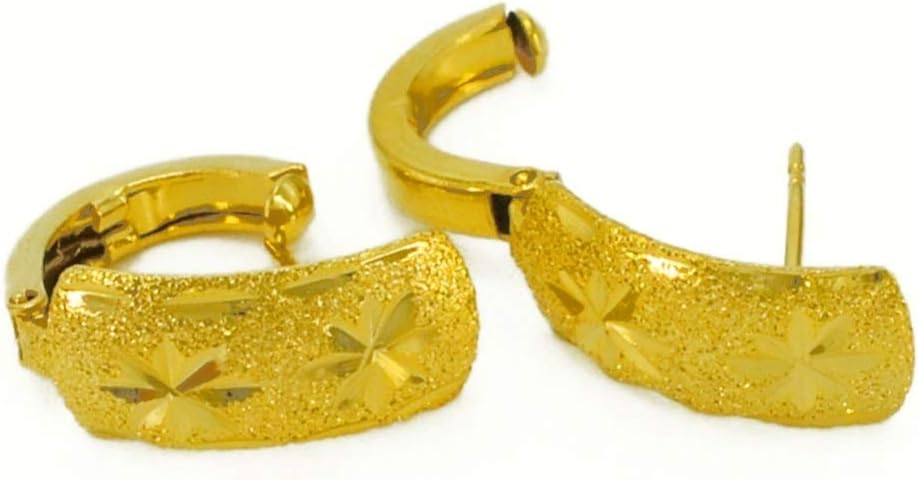 For Women Girl Earrings Saudi Fashion Jewelry Gold Color Earring
