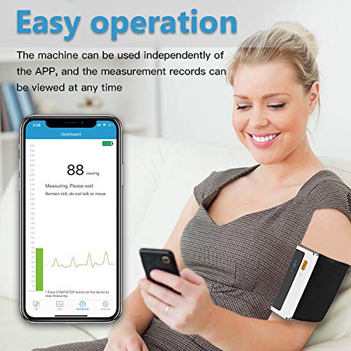 Wellue Armfit Plus Blood Pressure Monitor Bluetooth, Upper Arm Cuff, Accurate Digital BP Machine, Heart Health… - Image 3
