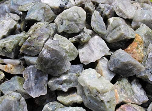 Rainbowrecords239 - Natural Rough Labradorite - 1/2 Lb Bulk Lots of Raw Stones, Rocks, Minerals for Tumbling, Cabbing, 8 Ounces