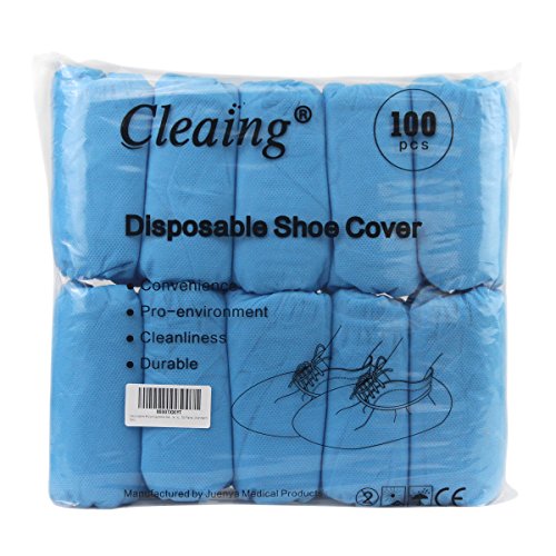 Cleaing Disposable Shoe Covers Polypropylene 50 Pairs Blue One Size Fits All Up to XL - Thumbnail 7