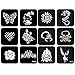 Tattoo Stencil Kit , Body Glitter Tattoo Stencils , Temporary Tattoo For Kids , Teenagers & Adultssigns For Party