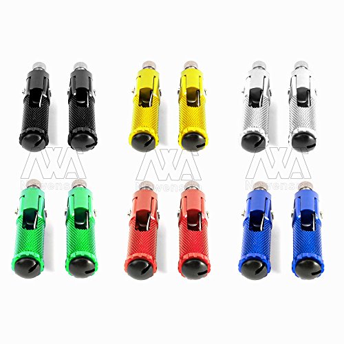 New arrival Motorcycle CNC Universal Foot Rest Footrests Folding Foot Pegs Rear Set For Honda Kawasaki KTM Ducati Suzuki Yamaha (Black)
