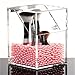 PuTwo Makeup Brush Holder Dustproof Acrylic Storage Box Makeup Organizer, Pink Pearl, Small, 37.39 Ounce