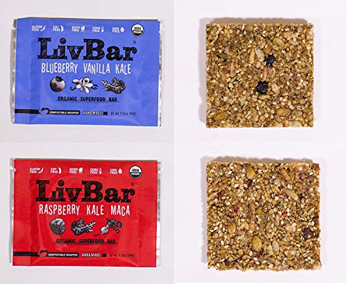 image for LivBar Organic All Natural Macro Snack Bar - Berry Nice Variety Pack, 