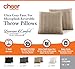 Cheer Collection Faux Fur Throw Pillows - Decorative Pillows for Couch, Bed Throw Pillows, White Accent Pillows for Bedroom or Living Room Aesthetic, Set of 2 Furry Throw Pillows, 18”x18”