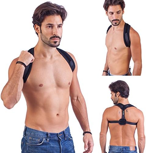 Back Posture Corrector for Men & Women - Adjustable Clavicle & Shoulder Brace for Upper Back Pain Relief & Support - Straightener - Chest Size from 25" to 44" - Invisible Under Shirt by Guavactive