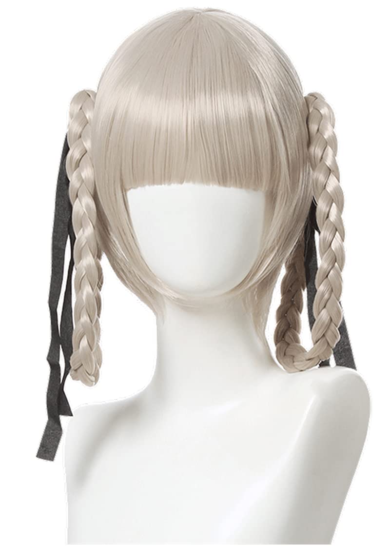 LeMarnia Anime Kakegurui Momobami Kirari Cosplay Wig Halloween Costume Wig Gray Braid Wig