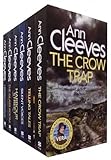 Ann Cleeves TV Vera Stanhope Series Collection 7 Books Set (Telling Tales, Harbour Street, Silent Voices, Hidden Depths, The Glass Room, Crow Trap)