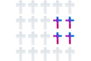arricraft 10 Pcs Cross Silicone Resin Molds, 1.5"x1" Epoxy Resin Molds Crucifix Casting Mold for Necklace Pendant Jewelry DIY Craft