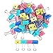 GAIORD 72 Pack Medium Paper Clips (1 inch/25mm), Smiling Face Binder Clips, Assorted Colors (1 inch)