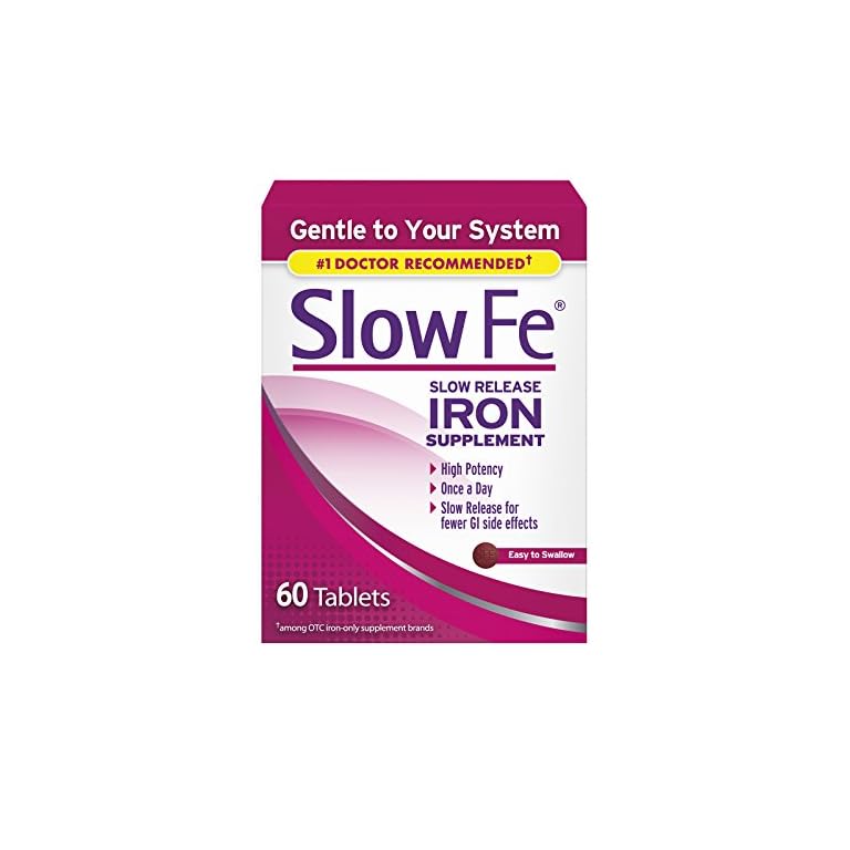 Slow Fe 45mg Iron Supplement for Iron Deficiency, Slow Release, High