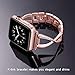 Aokon Bling Bands for Women Apple Watch Band 38mm Stainless Steel Metal Replacement Wristband Fashion Strap for Apple Watch Nike+, Series 3, Series 2, Series 1, Sport, Edition, Rose Gold
