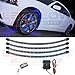 LEDGlow 4pc Blue LED Wheel Well Fender Accent Neon Lighting Kit for Cars & Trucks - 6 Patterns - Music Mode - 24