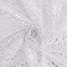 Deconovo Tree Skirt Sparkling DIY Sheer Organza Fabric Shiny for Festival Wedding Birthday Party Decorations and Tablecloth, 59W x 118L, White Silver Willow