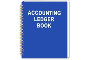 DAYVORAX Accounting Ledger Book, Check Registers for Personal Checkbook, 8.5" × 6.5", Blank Ledger Transaction Registers for Personal or Business Bank, Saving Account, Deposit and Credit Card, Thick Paper