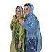 Rain Ponchos for Adults with Long Sleeves, Hood and Drawstring 8 Pieces • 4 Bright Colors • 2 Red • 2 Yellow • 2 Blue • 2 Green • One Size Fits All • Lightweight • in Case a Rainy Day