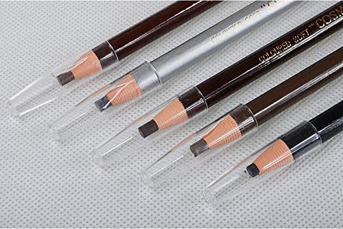 Zhahender Waterproof Eyebrow Pencil for Microblading Peel Off Pull Cord (Grey)